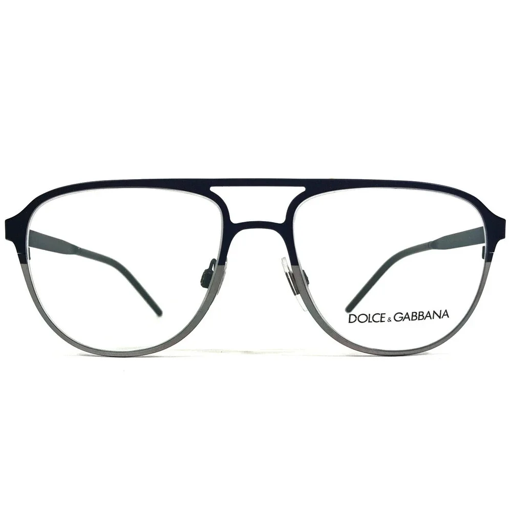 Dolce & Gabbana Eyeglasses Frames DG1317 1280 Gray Blue Round 54-18-140